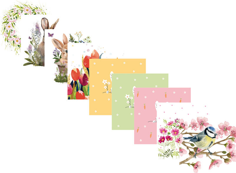 Ppd Servietten Oiseau Frühlingsdruck – 33 × 33 cm – 3-lagig, Tissue – 20 Stk.