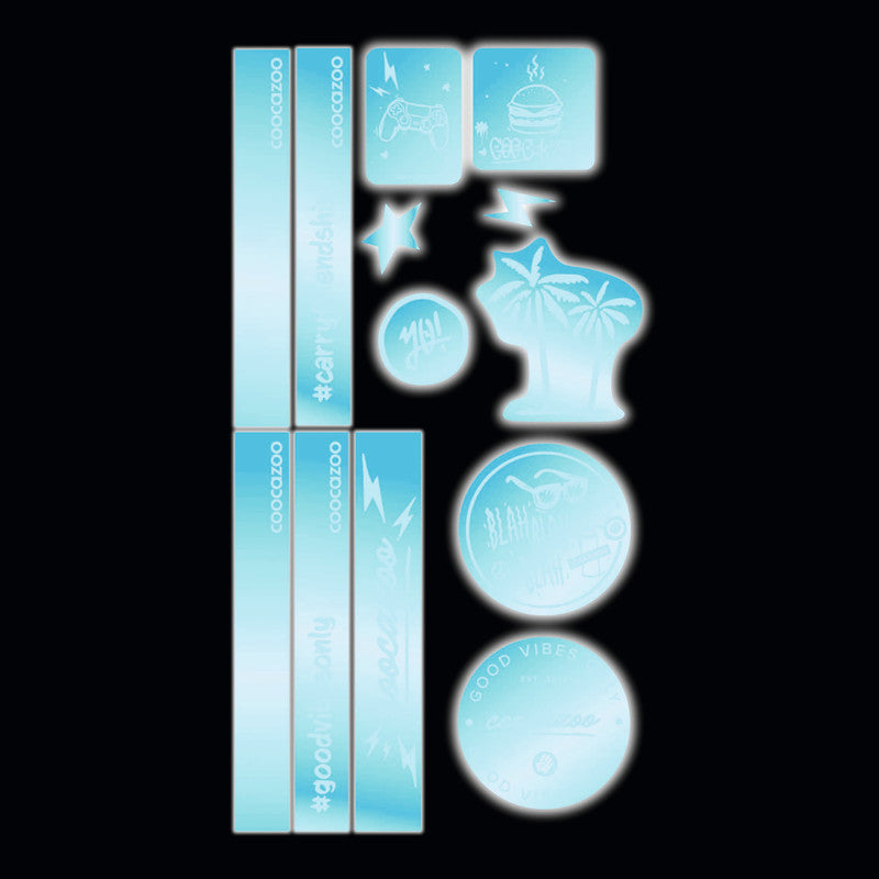 Coocazoo Reflektor-Sticker – Blau – 9,5×20,2×1,0 cm