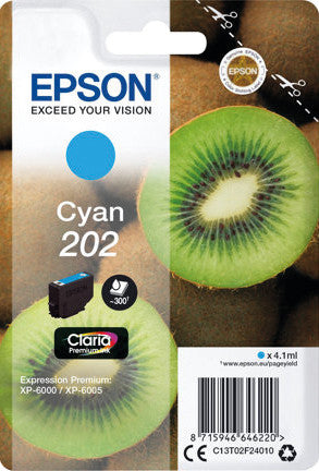 Epson Tintenpatrone C13T02F24010, cyan, 4,1 ml
