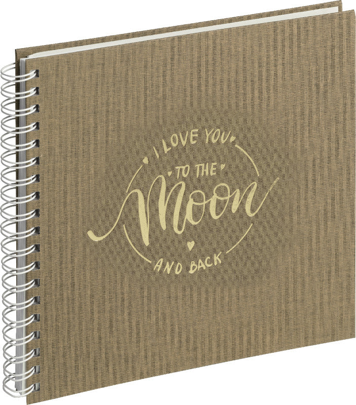 Pagna Fotoalbum Love – für 250 × 240 mm, hellbraun, mit Pergaminzwischenblättern, Stoff