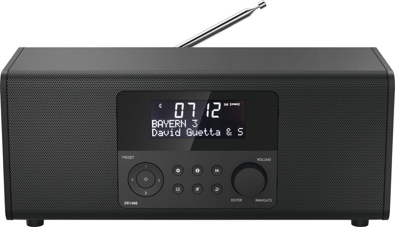 Hama DR1400 Tragbares Radio – DAB+/UKW, Netz, Schwarz
