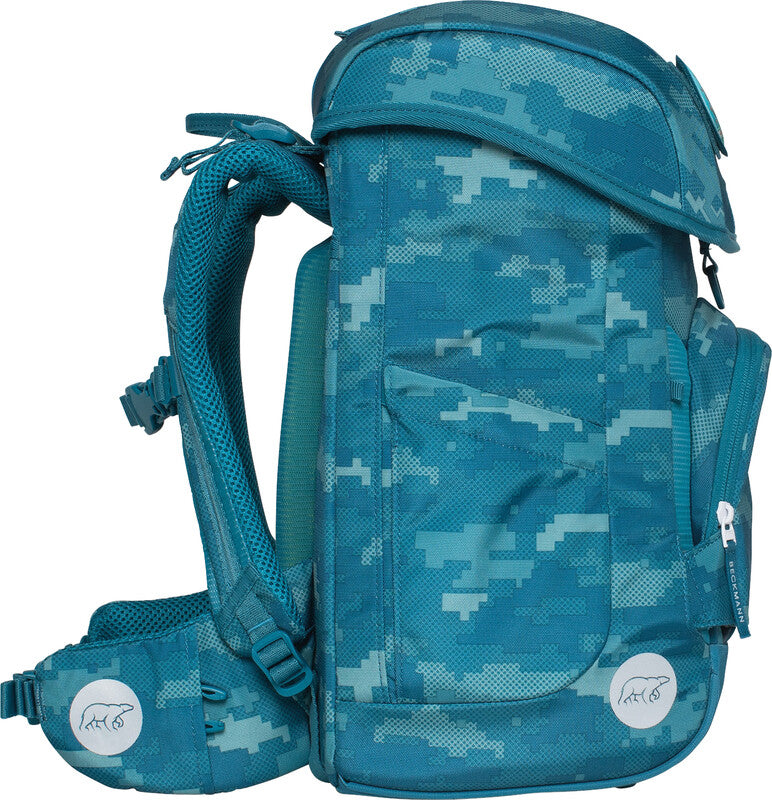 Beckmann Schulrucksack Plus Air – Jungle Game – 20 l – 28 × 40,5 × 23 cm – aus recyceltem PET