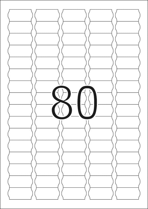 HERMA Etiketten, 36 mm × 17 mm, weiss, Papier, ablösbar, 25 Blatt (2'000 Etiketten)