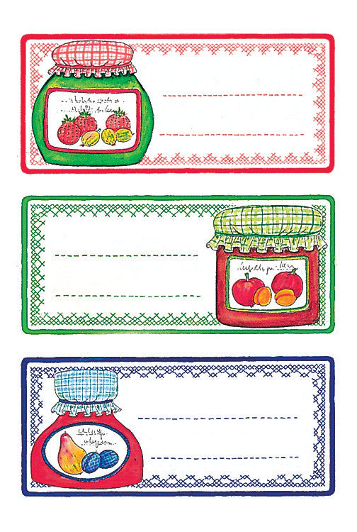 HERMA Schmucketiketten – Motiv Einmachgläser – Papier, 12 Stk, 4 Bogen