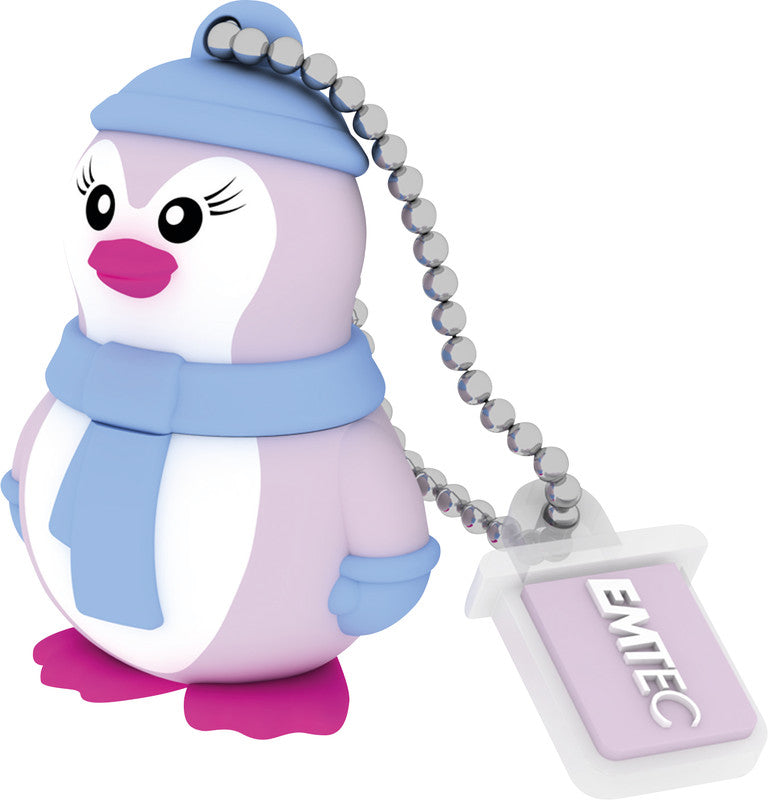 Emtec Animalitos Lady Penguin USB-Stick – 16 GB, USB 2.0, mehrfarbig