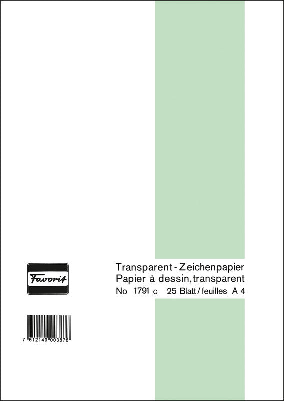 Favorit Transparentpapier – A4, 65 g/m², weiss transparent, 25 Blätter, für universellen Gebrauch