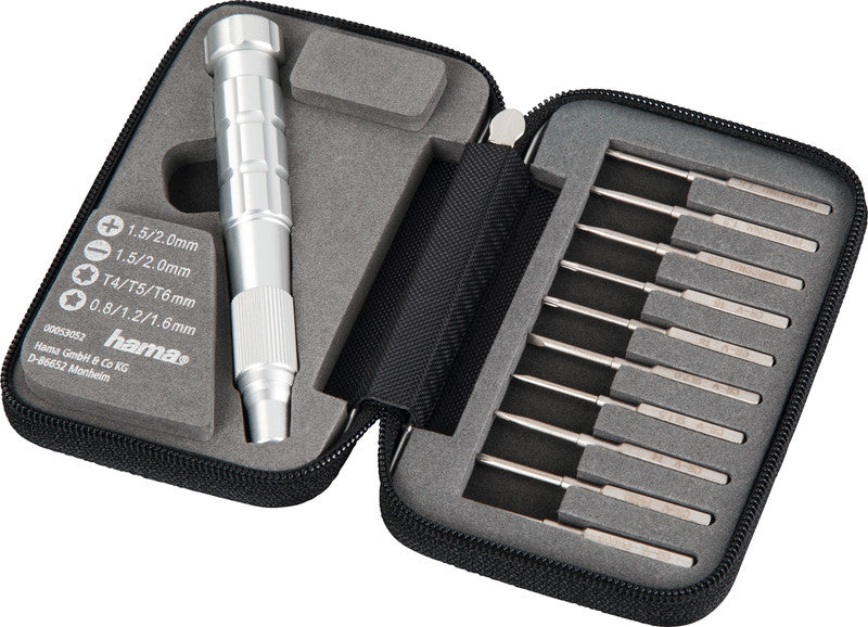 Hama Schraubendreher-Bit-Set – 10 Bits – für iPhone, Laptops, Elektronik