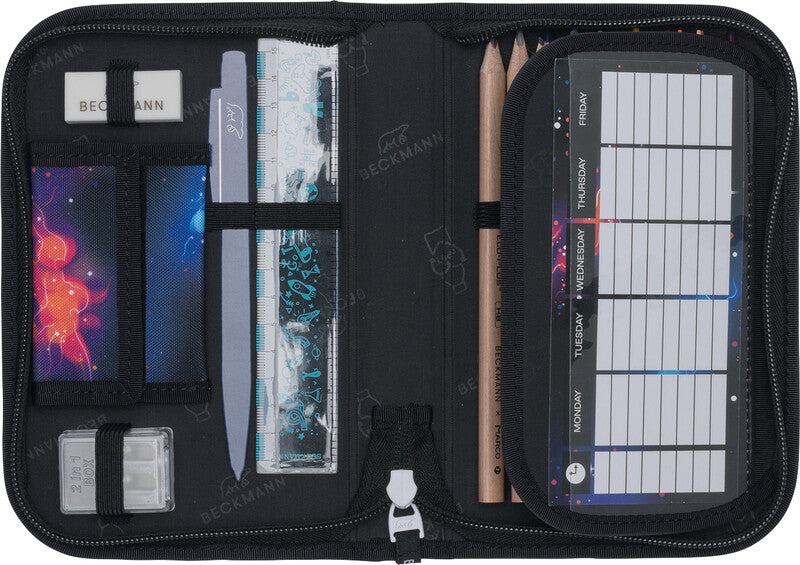 Beckmann Classic 1st Schuletui, gefüllt – Ninja Elements – Kunststoff – 20,5 × 13,3 × 3,8 cm