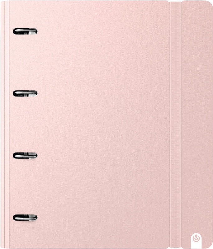 Carchivo Ringbuch – A4 Hochformat – 4-Ring, Ø 35 mm, Rücken 40 mm – Pink, Kunststoff, mit Raumsparösen