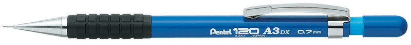 Pentel 120 A3 DX Druckbleistift – 0,7 mm, blau, mit Radierer