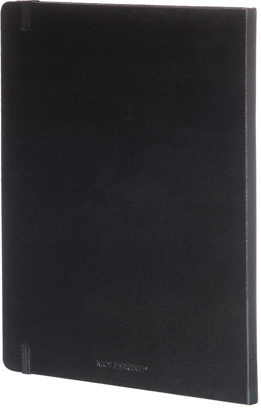 Moleskine Notizbuch, 190 × 250 mm, blanko, Leimbindung, Hardcover, 192 Seiten, 70 g/m² – schwarz
