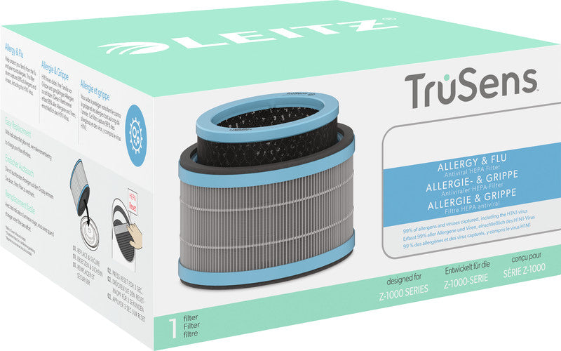 Leitz 3-in-1 Kombifilter – für TruSens Z-1000, Allergie & Grippe (antiviral), schwarz