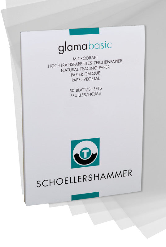 Schoellershammer Transparentpapier – A3, 110–115 g/m², weiss transparent, 50 Bogen