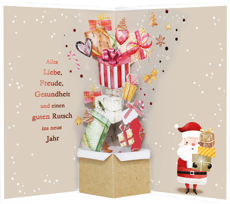 Kurt eulzer Weihnachtsgrusskarte (Pop-Up) – A6 (105 × 148 mm) – mit Umschlag, Text DE, Karton
