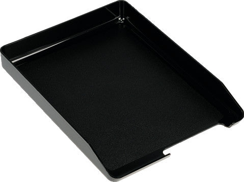 Arlac Briefkorb – mit Griffausschnitt, mit Beschriftungsfeld, glänzend, schwarz, B 255 × H 40 × T 360 mm