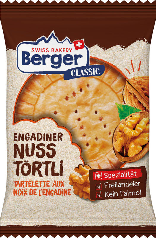 Berger Engadiner Nusstörtli Gebäck – Baumnuss, 74 g