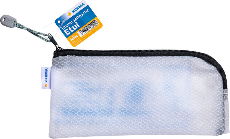 HERMA Reissverschlusstasche – 230 × 110 mm, Kunststoff, Schwarz – 1 Stück