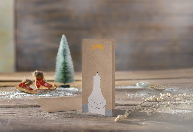 Sigel Weihnachtsgrusskarte – 220 × 110 mm – mit Umschlägen, für Inkjet/Laser/Kopierer, 10er Pack