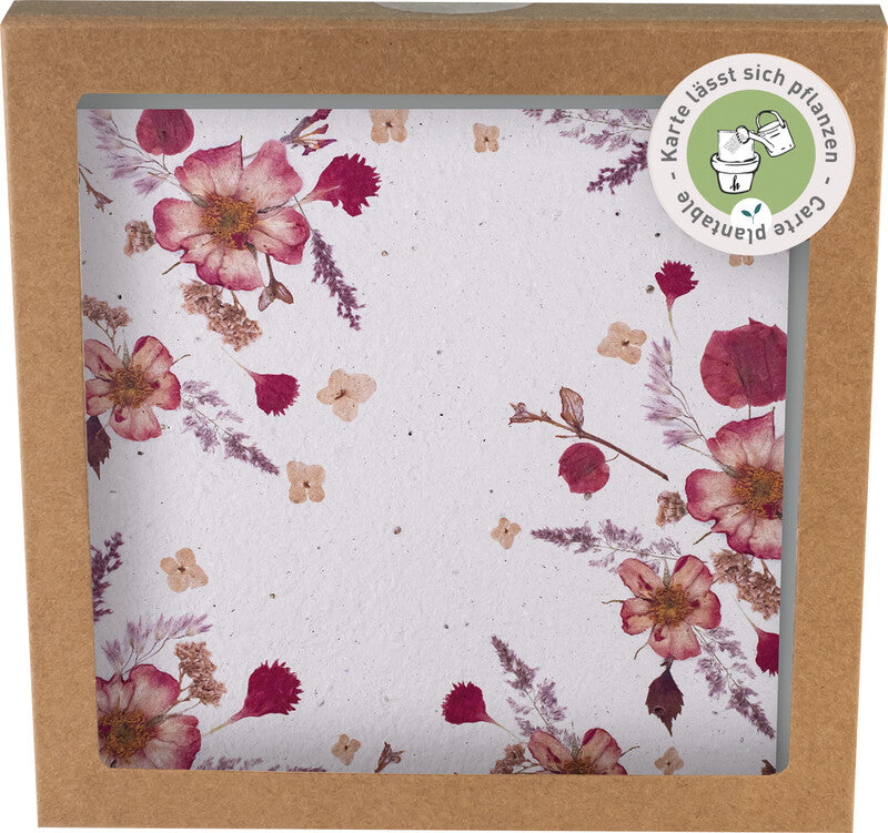 Hervorragend Grusskarte Blumen – 130 × 130 mm – mit Umschlägen, Papier, 5er Pack