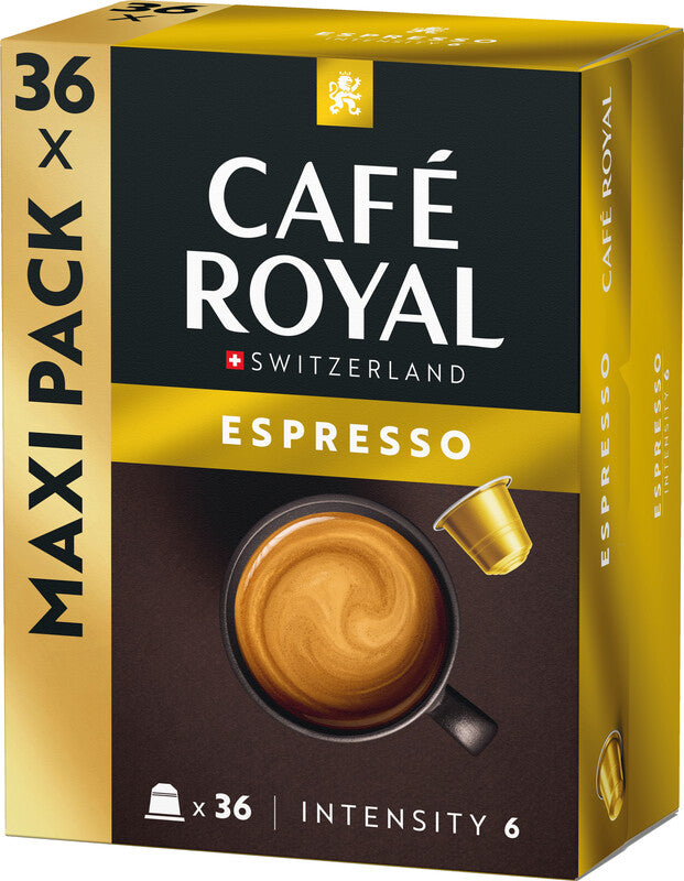 Café Royal Kaffeekapseln Espresso – für Nespresso – Intensität 6 – 36 Kapseln