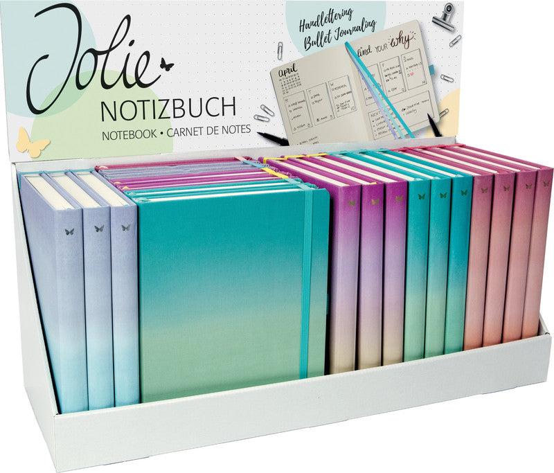 Sigel Notizbuch A5+, punktkariert, Fadenheftung, Karton, 200 Seiten, 120 g/m² – mehrfarbig