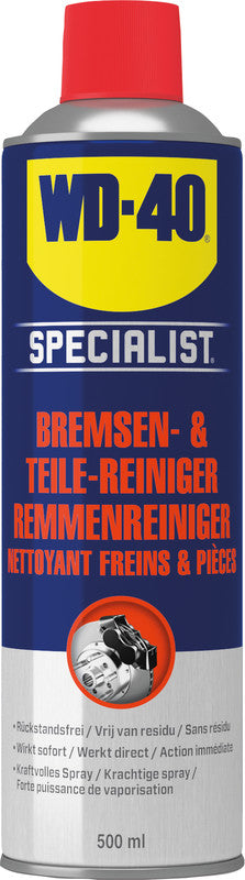 WD-40 Spezialist Bremsen- und Teile-Reiniger – für Bremsen & Teile, 500 ml