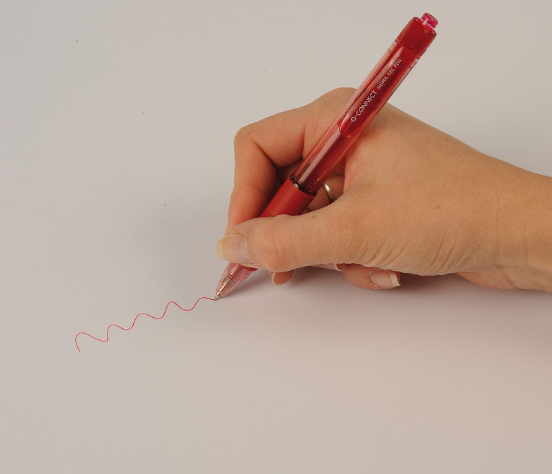 Q-CONNECT Sigma Gel Gelschreiber – rot, 0,7 mm, Druck, nachfüllbar