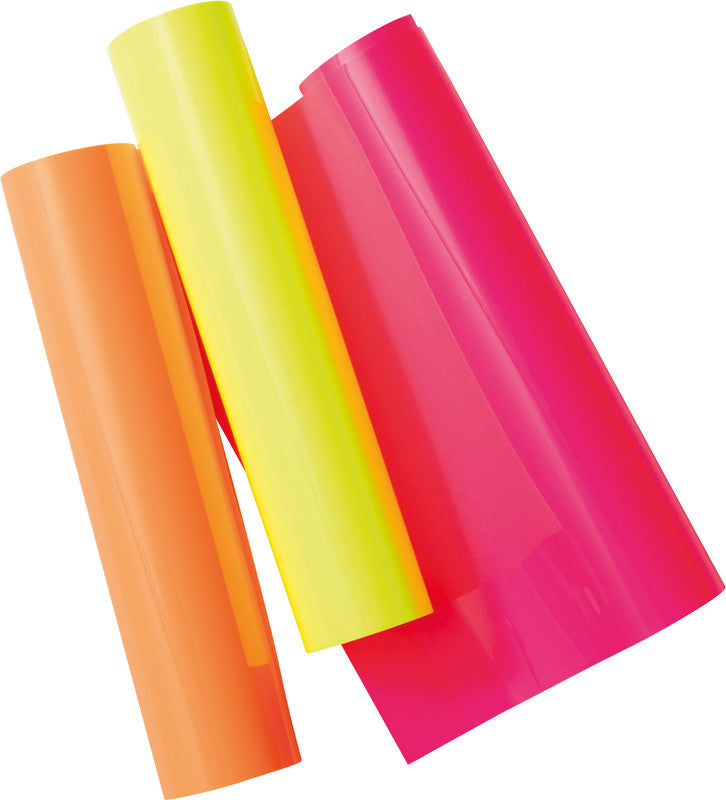 Cricut Aufbügelfolie – 3 Stück – Neonpink, Neongelb und Neonorange – 241 × 305 mm – für Cricut Joy Xtra