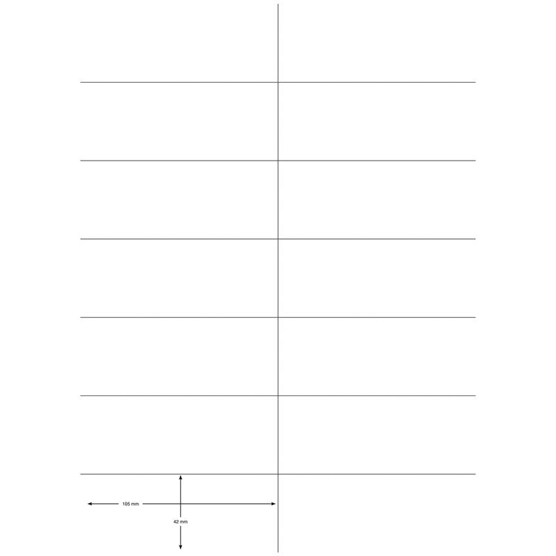 Q-CONNECT KF10655 – Etiketten A4 105 × 42 mm – permanent haftend – Laser/Inkjet – 100 Blätter (1'400 Stk.)