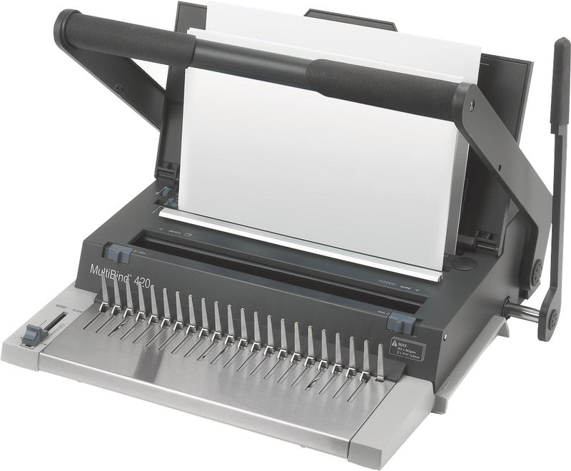 GBC MultiBind 420 Bindegerät – Plastik-, Draht- und Clickbindung, für Draht (21/34 Ringe), bis 20 Blatt