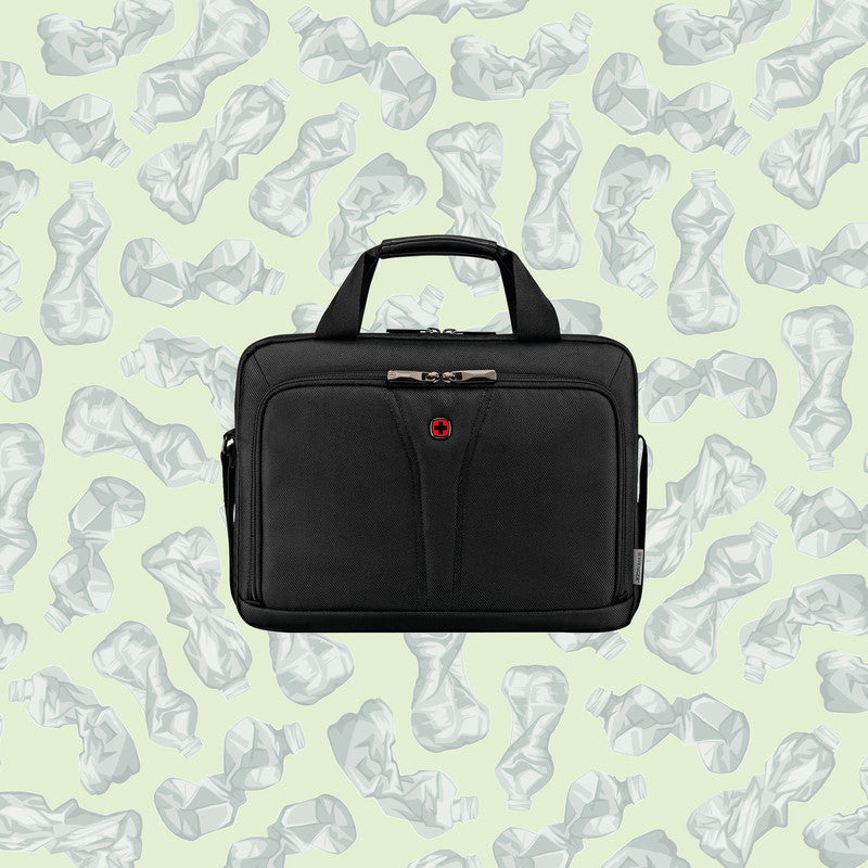 Wenger/SwissGear Wenger Notebook-Tasche – für Notebooks bis 14", 5 l, recyceltes PET (rPET), schwarz