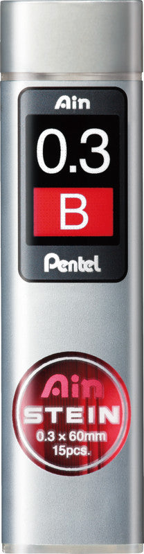 Pentel Bleistiftminen – Graphit, 0,3 mm, B, 15 Stk.