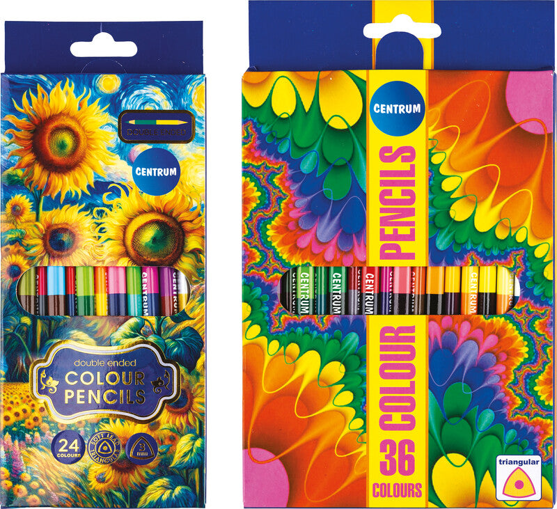 Centrum Bicolor Farbstifte – 36 Farben, Dreikant, Ø 3 mm, Karton