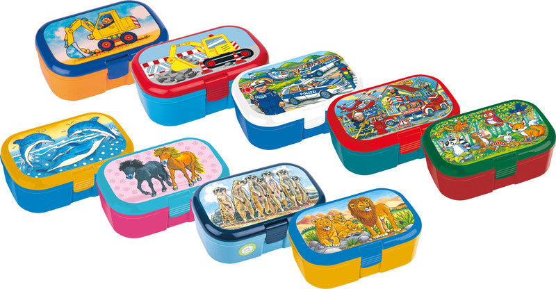 Lutz Mauder Lunchbox – 1,2 l – herausnehmbarer Einsatz – PP – mehrfarbig, Delfinmotiv – 16,5 × 6,5 × 10,5 cm