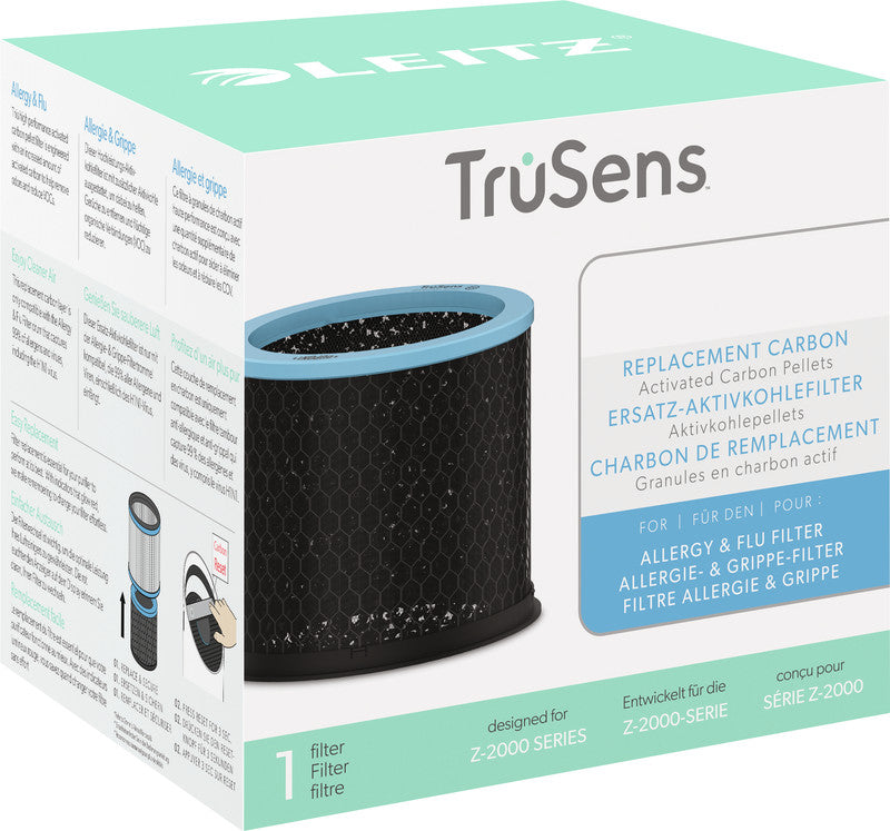 Leitz Ersatz-Aktivkohlefilter – für TruSens Z-2000, Allergie & Grippe (antiviral), schwarz