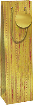 Clairefontaine Geschenktasche Scintillant Beschichtet Gold/Rot – 127 × 355 × 90 mm – Ripsband und Anhänger