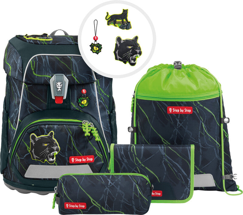 Step by Step Schulrucksack-Set Fit – 5-teilig – Danger Cat Chiko – Umweltfreundliche Verpackung
