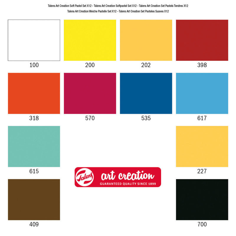 Talens Soft Pastelle – 12 Stk., Kartonetui