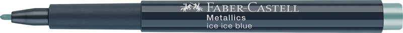 Faber-Castell Non-Permanent-Marker Metallic – Rundspitze 1,5 mm – ice ice blue – trocken abwischbar