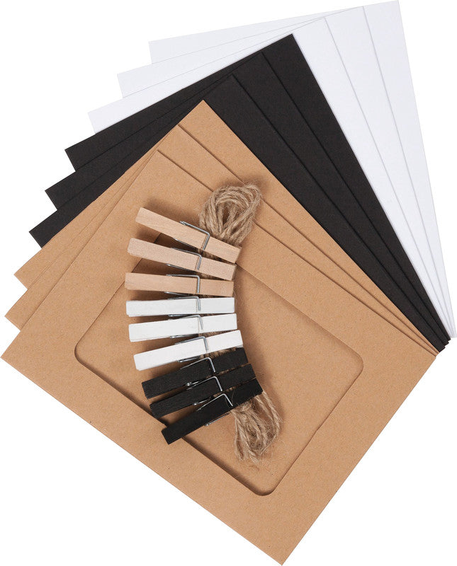 Folia Bastelset Bilderrahmen-Girlande – 19-teilig – 100 × 150 mm