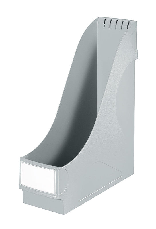 Leitz Regalkasten – Kunststoff, mit Beschriftungsfeld, hellgrau, 290×98×318 mm