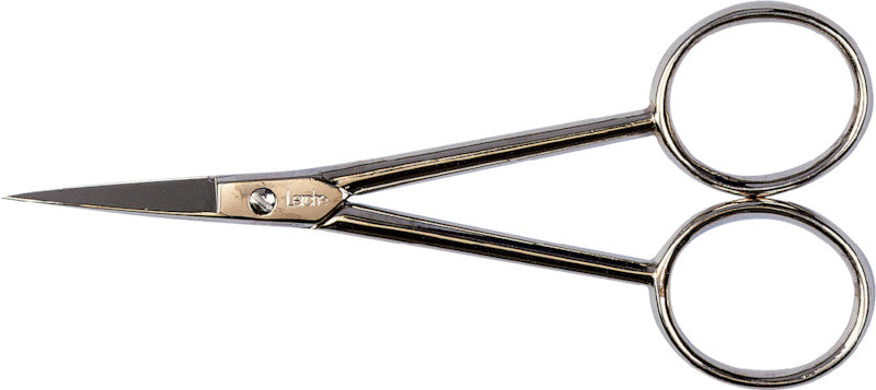 Lerche Silhouettenschere – 11,5 cm, Edelstahl, für Rechtshänder, spitz, Metallgriffe, schwarz