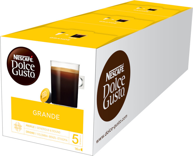 Nescafé Dolce Gusto Kaffeekapseln Grande Caffè Crema – für Dolce Gusto – Intensität 5 – 16 Kapseln
