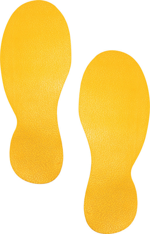 Durable Piktogramm Fuss – 90×240×0,7 mm, Kunststoff, Gelb, selbstklebend, 10 Stk.