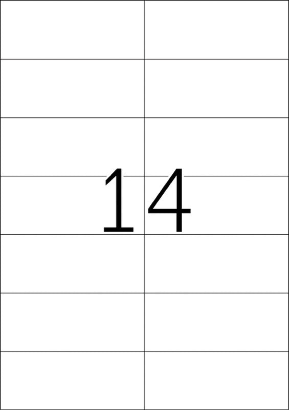 HERMA Druckeretiketten, 105 mm × 42 mm, weiss, Papier, ablösbar, 25 Blätter (350 Etiketten)