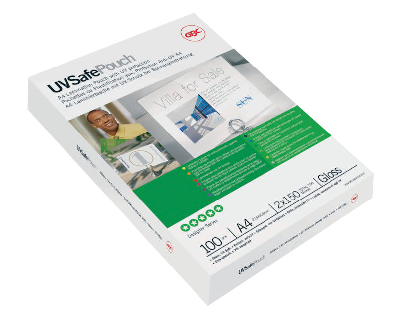 GBC Laminierfolien A4 glänzend – 2×150 µm, 100 Stk.