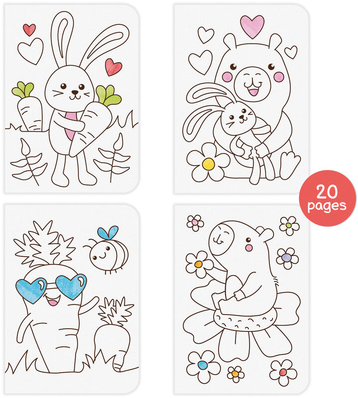 Trendhaus Happy Spring Time Malbuch, Papier, 10,7 × 14,8 × 0,5 cm, Mehrfarbig, ab 3 Jahren