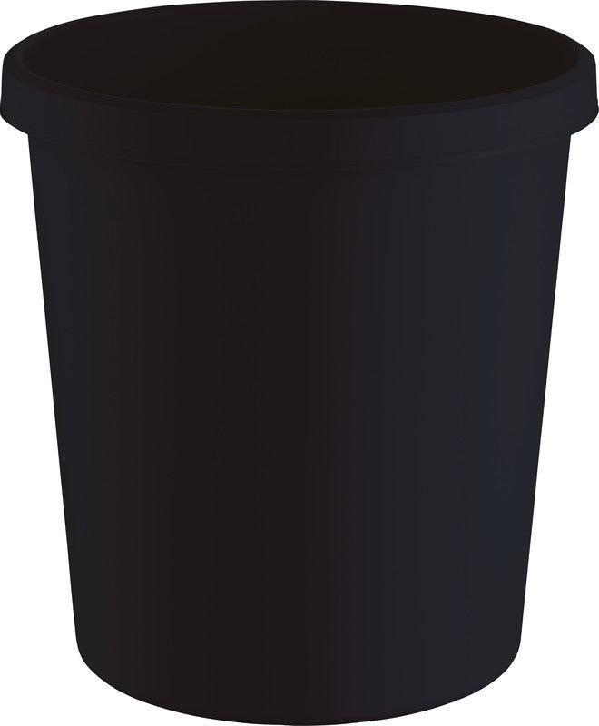 Helit Papierkorb the green german – 18 l – Kunststoff, schwarz – Ø 310 × H 320 mm