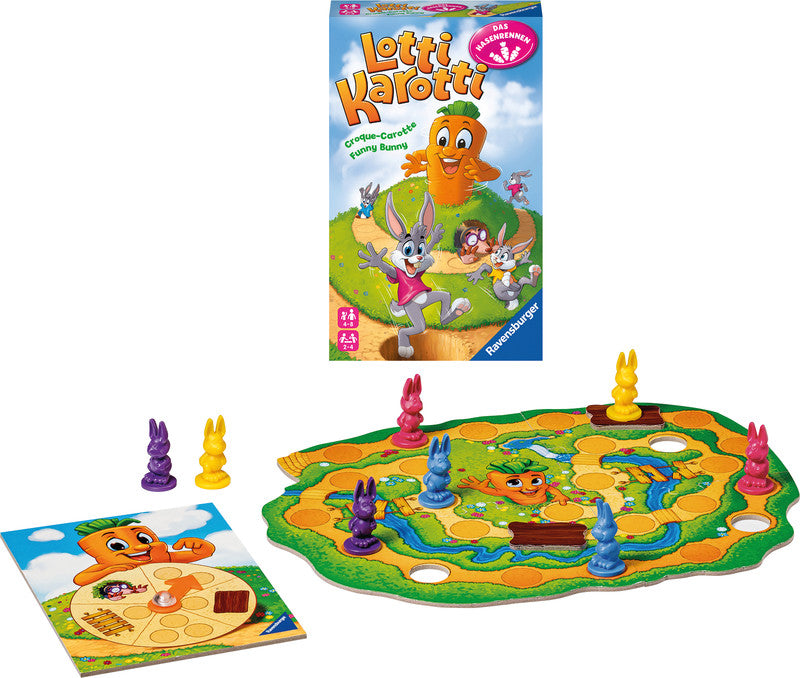 Ravensburger Brettspiel Lotti Karotti – 2–4 Spieler, ab 8 Jahren, mehrsprachig, 115 × 183 × 37 mm