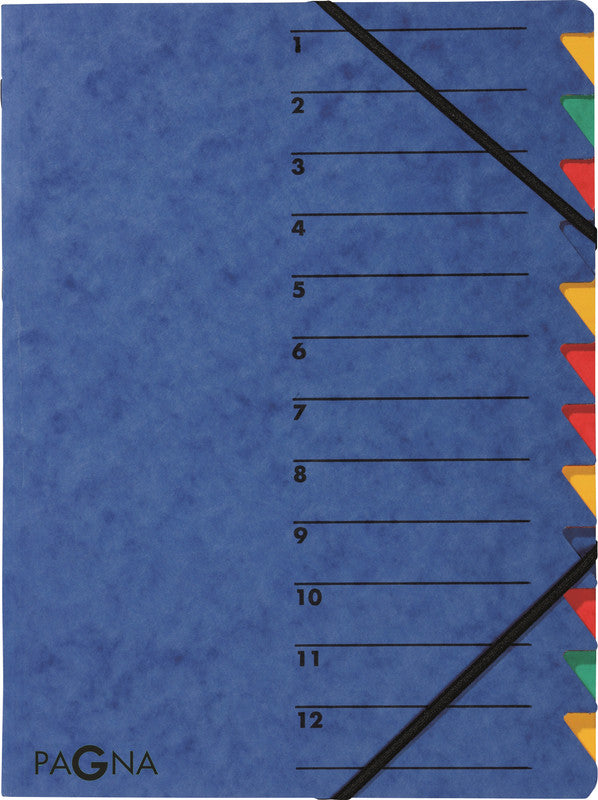Pagna Sammelmappe für A4, Karton, blau, mit Gummizug